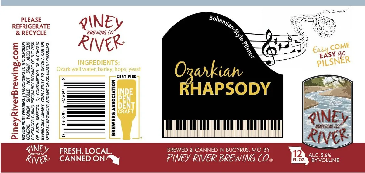 Ozarkian Rhapsody — full label as filed with TTB