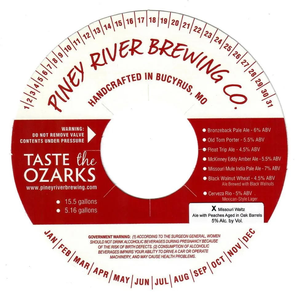 Missouri Waltz — full label as filed with TTB