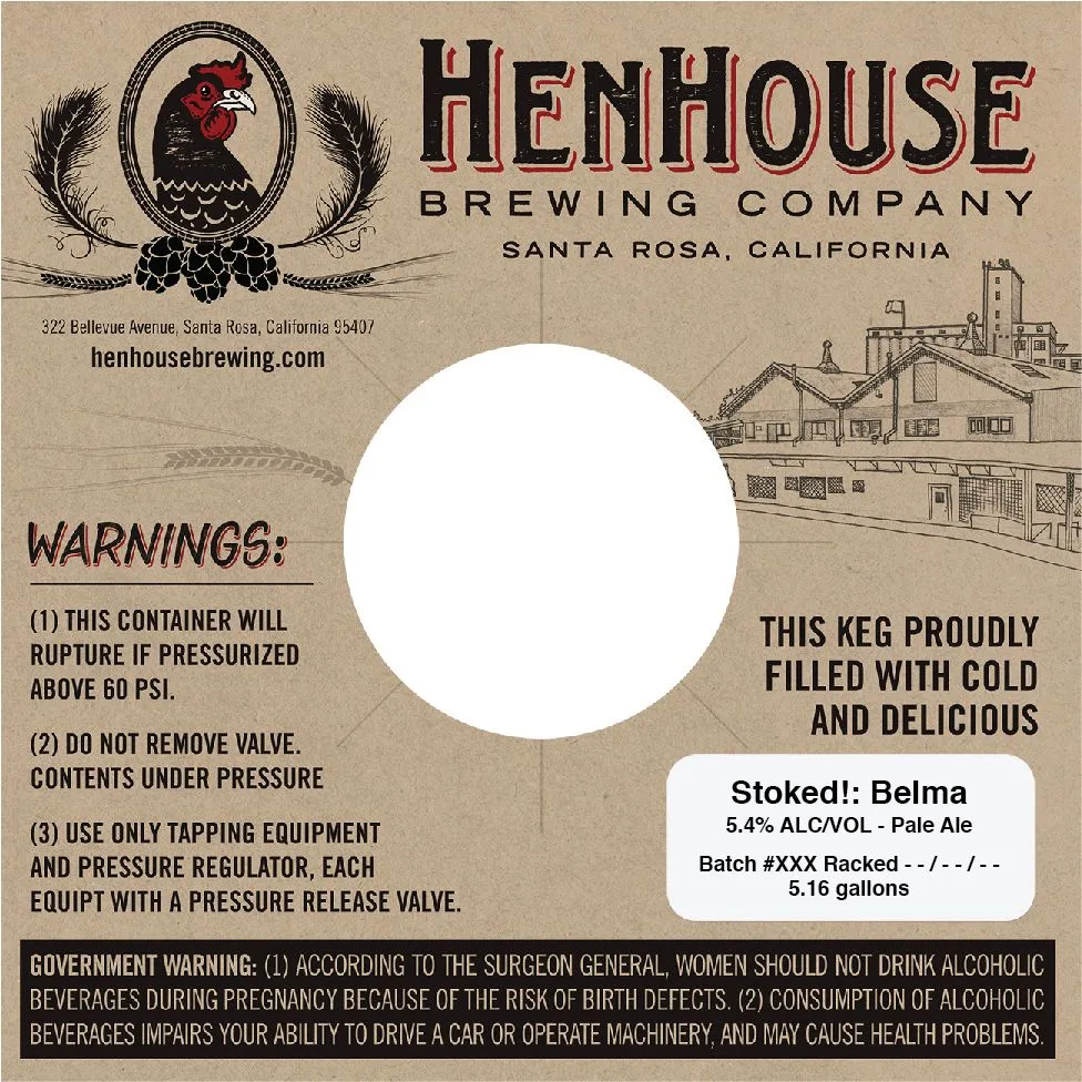 Stoked!: Belma — full label as filed with TTB