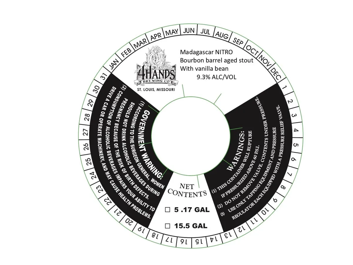 Madagascar Nitro — full label as filed with TTB