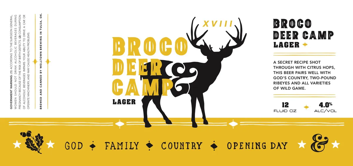 Broco Deer Camp Lager — full label as filed with TTB