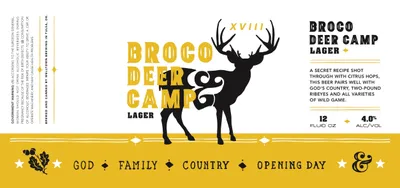 Broco Deer Camp Lager label