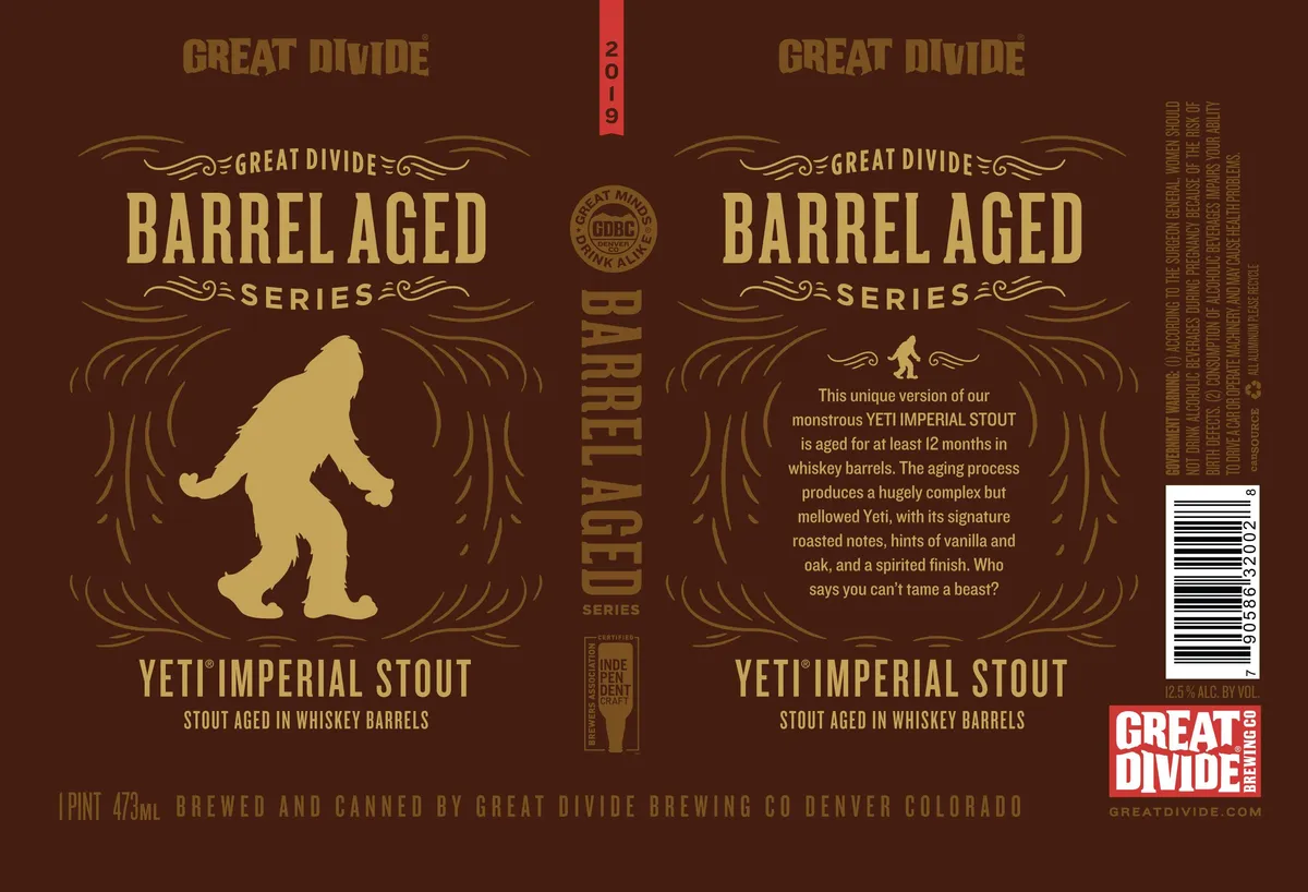 Barrel Aged Yeti Imperial Stout label