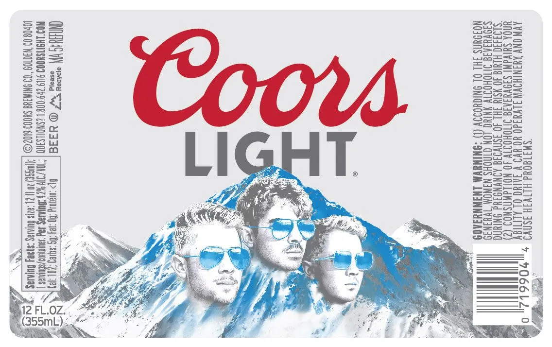 Coors Light — full label as filed with TTB