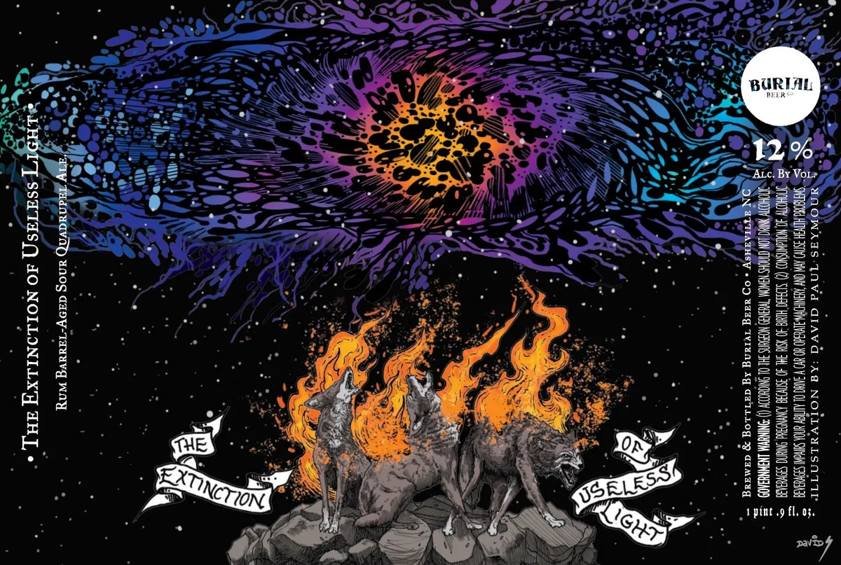 The Extinction of Useless Light — full label as filed with TTB
