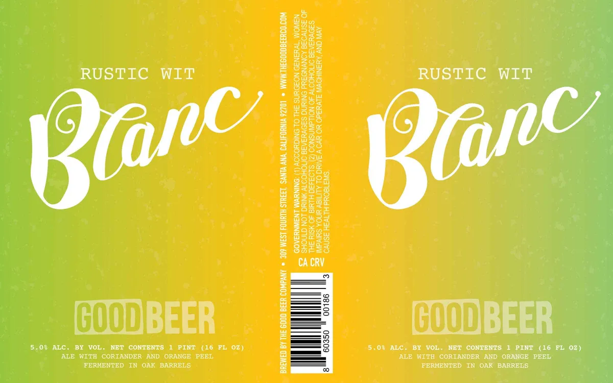 Blanc — full label as filed with TTB