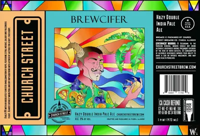 Brewcifer label