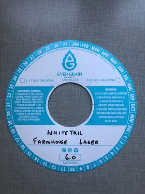 Whitetail Farmhouse Lager label