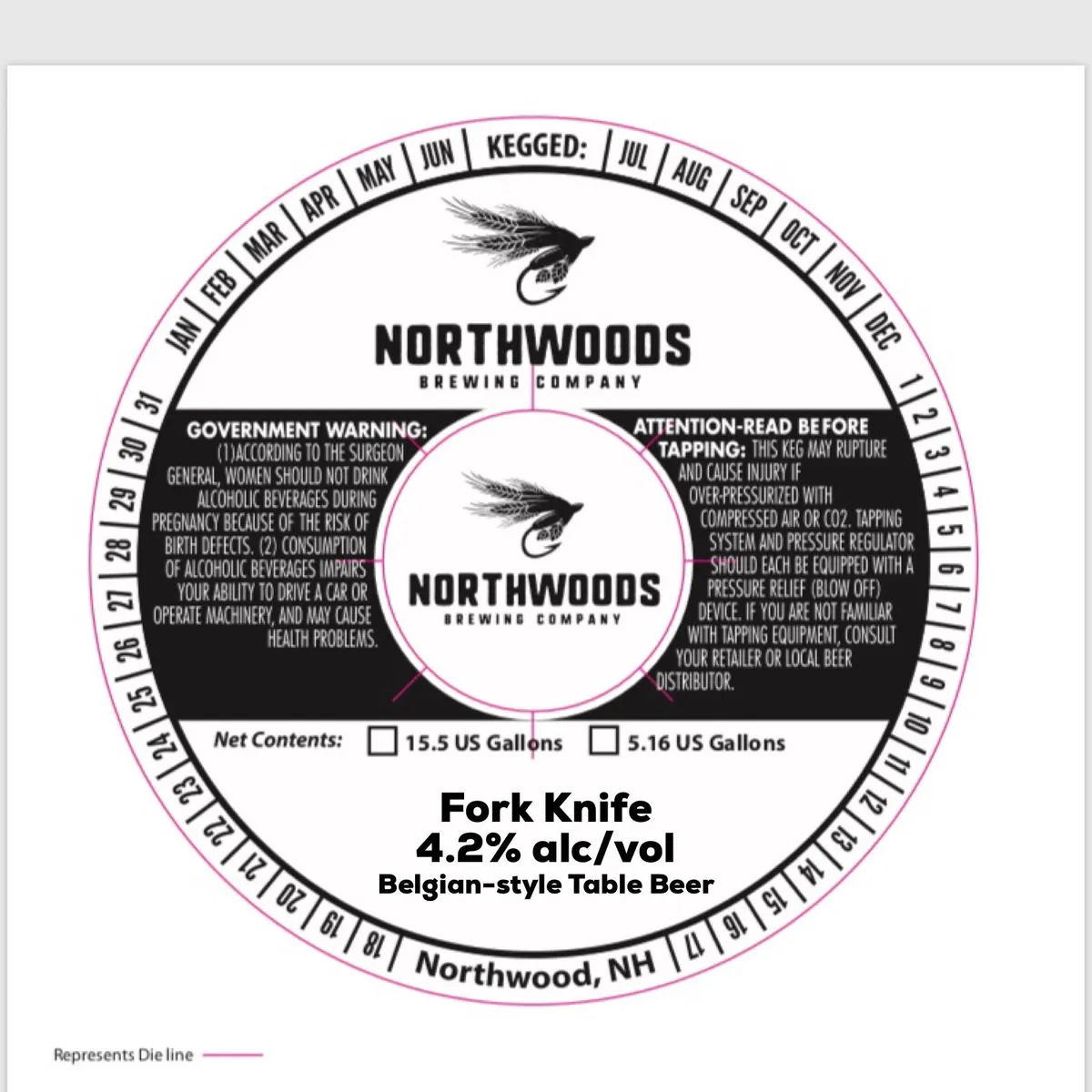 Fork Knife — full label as filed with TTB