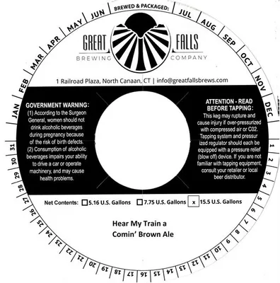 Hear My Train a Comin' Brown Ale label