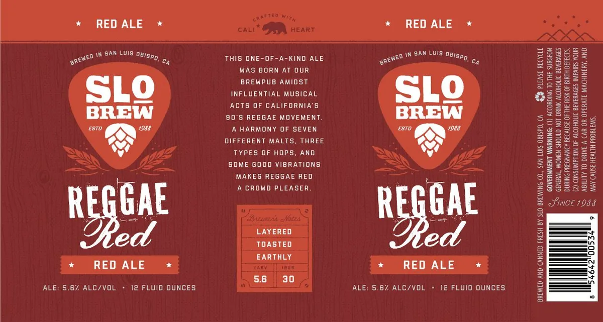 Reggae Red — full label as filed with TTB