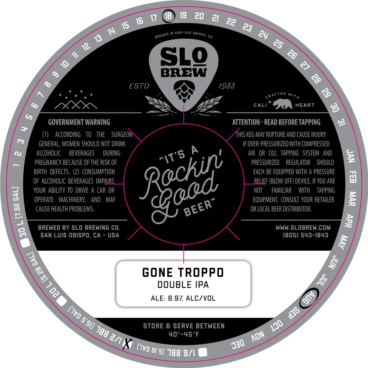 Gone Troppo — full label as filed with TTB