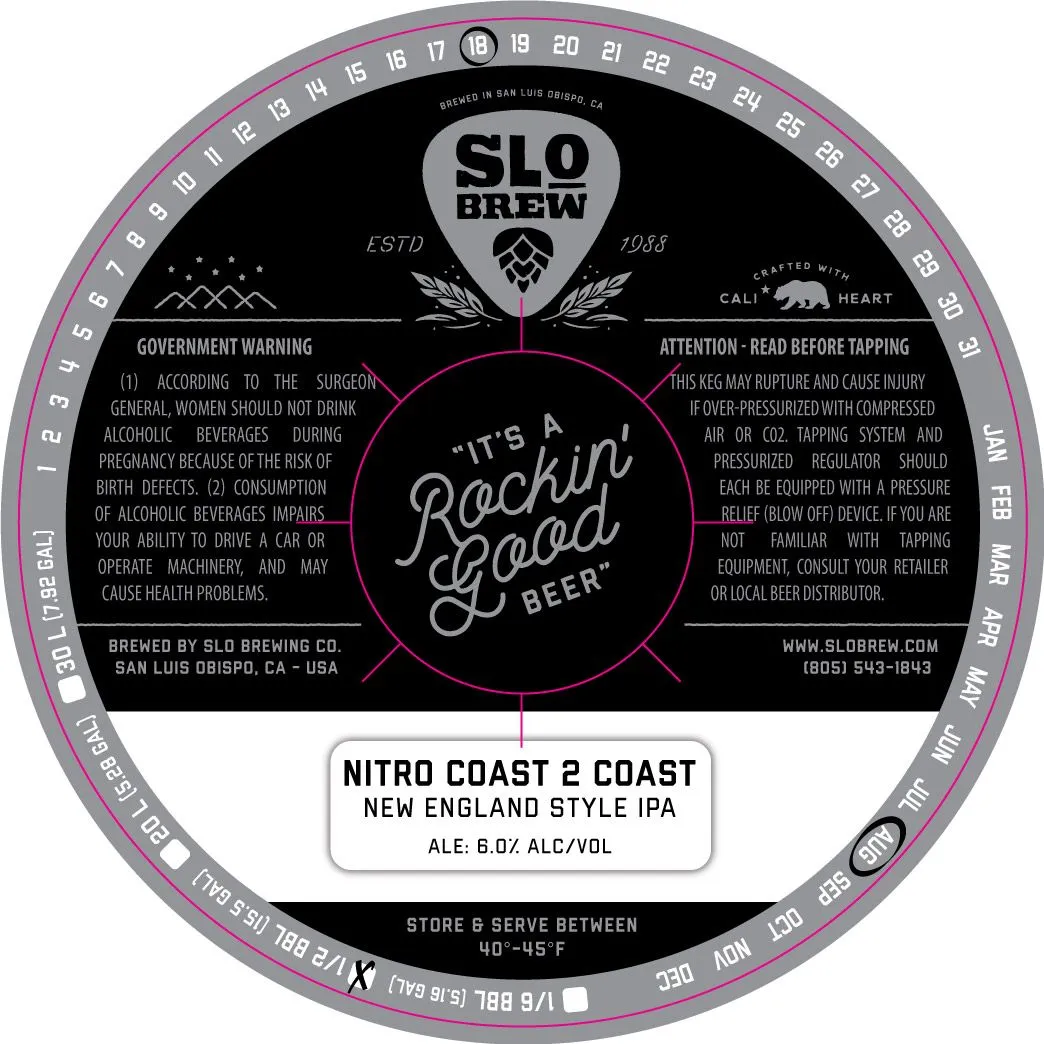 Nitro Coast 2 Coast — full label as filed with TTB