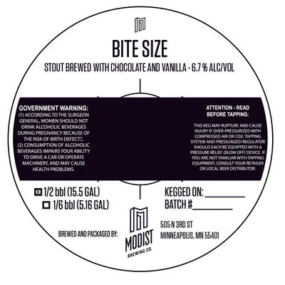 Bite Size label