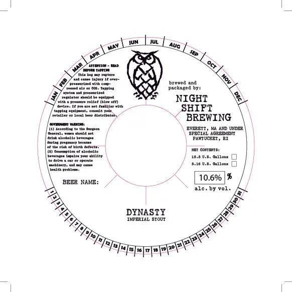 Imperial Stout — full label as filed with TTB