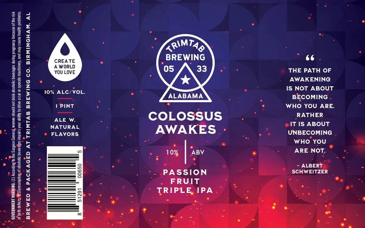 Colossus Awakes — full label as filed with TTB