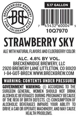 Strawberry Sky label