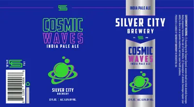 Cosmic Waves India Pale Ale label