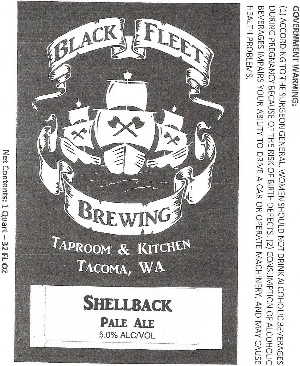 Shellback Pale Ale — full label as filed with TTB