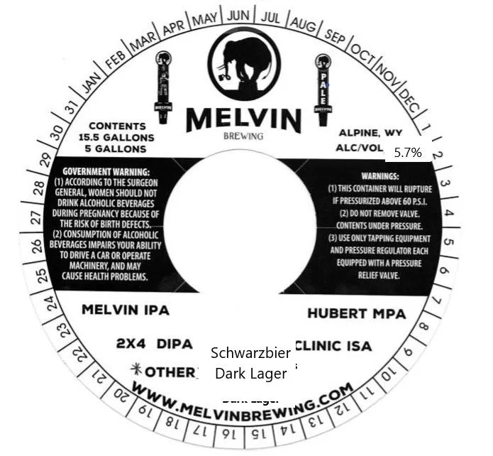Schwarzbier — full label as filed with TTB