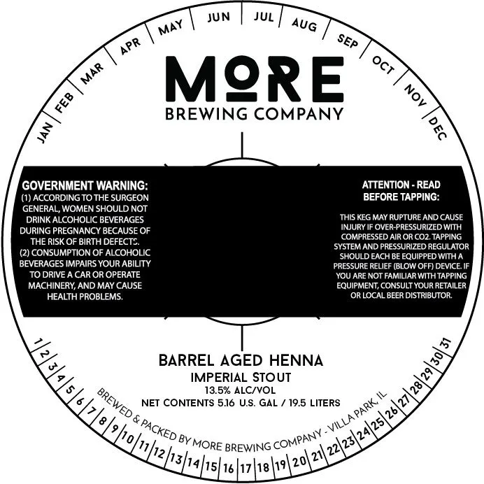 Barrel Aged Henna — full label as filed with TTB