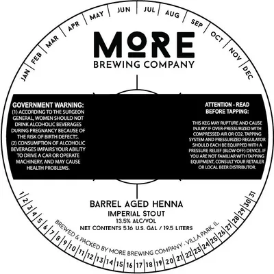 Barrel Aged Henna label