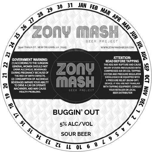 Buggin' Out — full label as filed with TTB