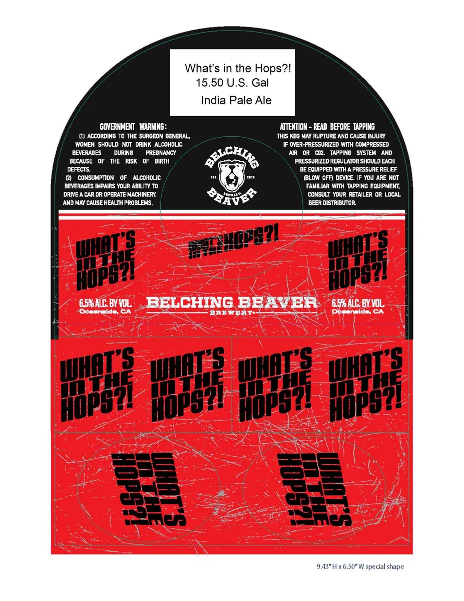 What's In The Hops?! — full label as filed with TTB