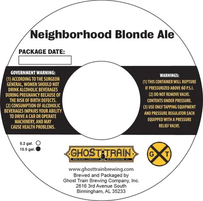 Neighborhood Blonde Ale label
