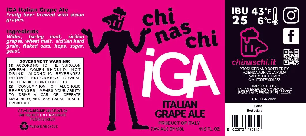 Italian Grape Ale label