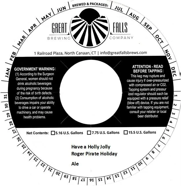 Have a Holly Jolly Roger Pirate Holiday Ale — full label as filed with TTB