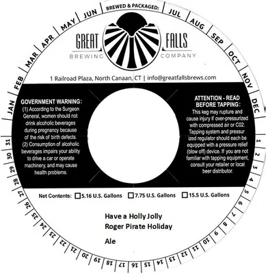 Have a Holly Jolly Roger Pirate Holiday Ale label