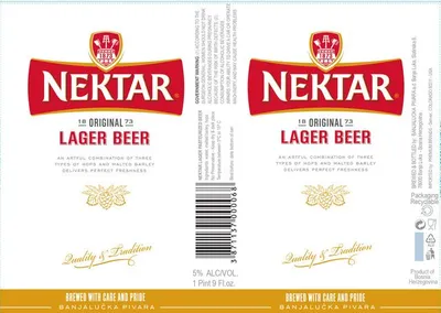 Nektar Original Lager Beer label