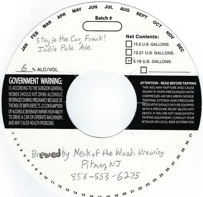 Stay in the Car, Frank! label