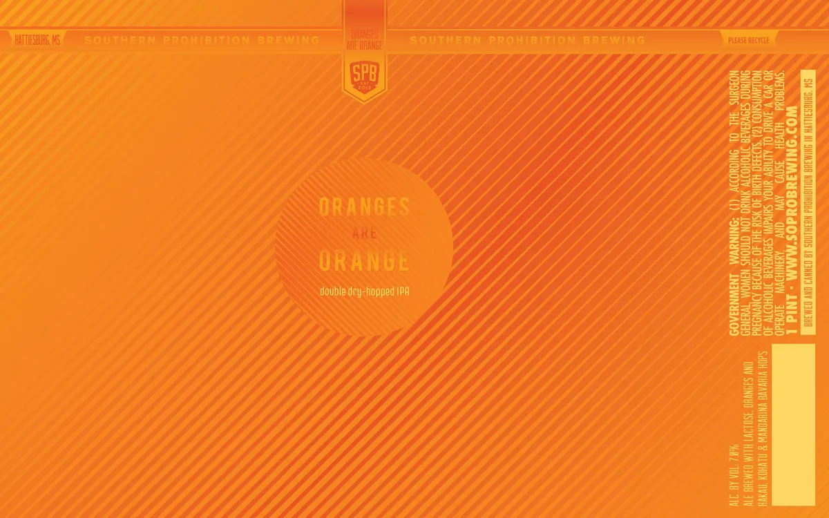 Oranges Are Orange — full label as filed with TTB