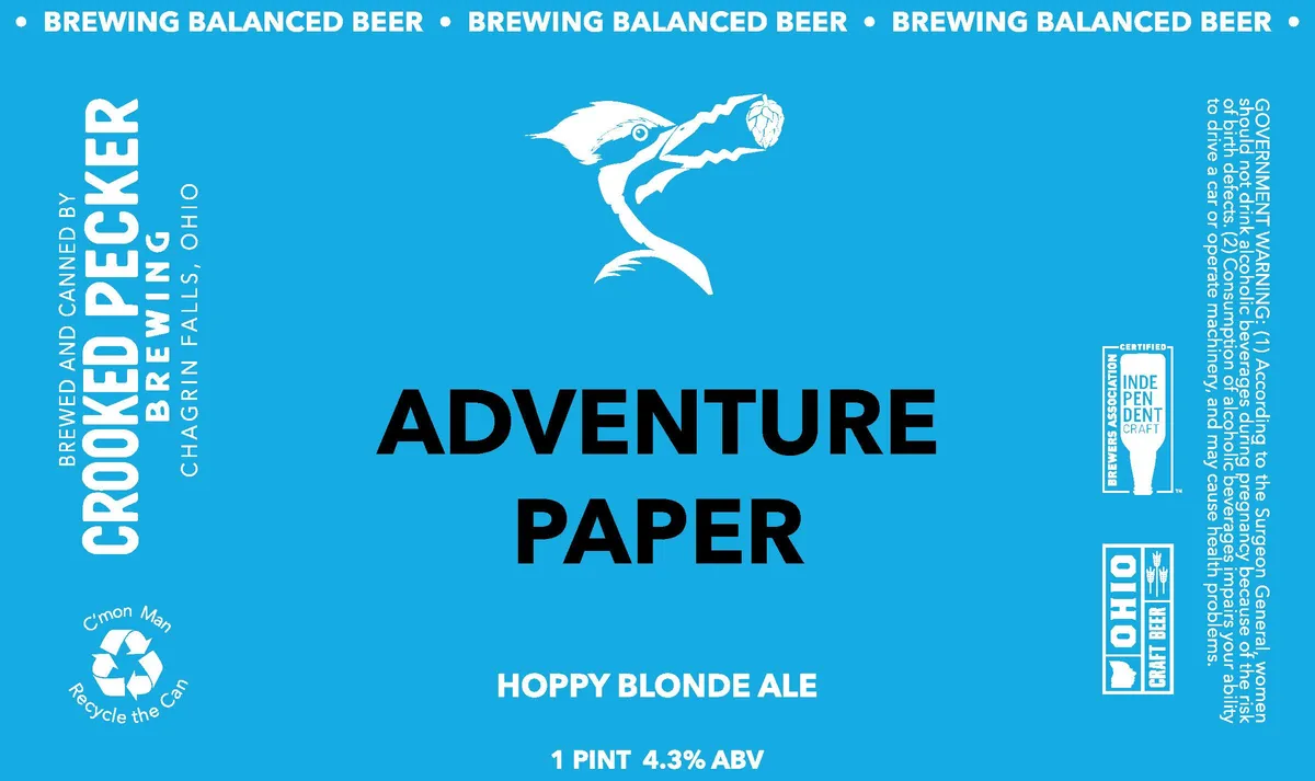 Adventure Paper — full label as filed with TTB