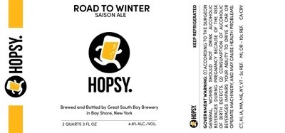 Road to Winter label
