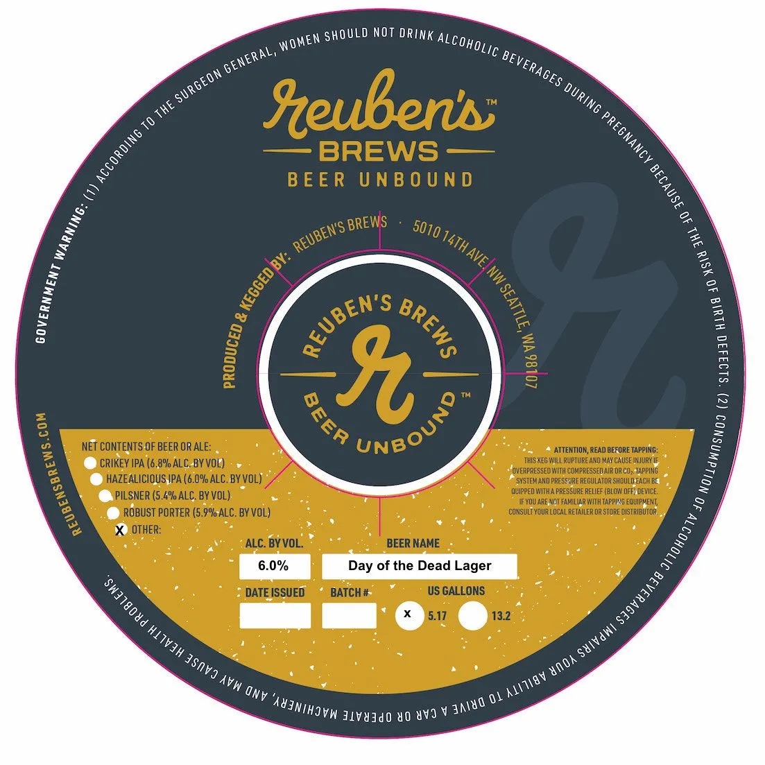 Day of the Dead Lager — full label as filed with TTB
