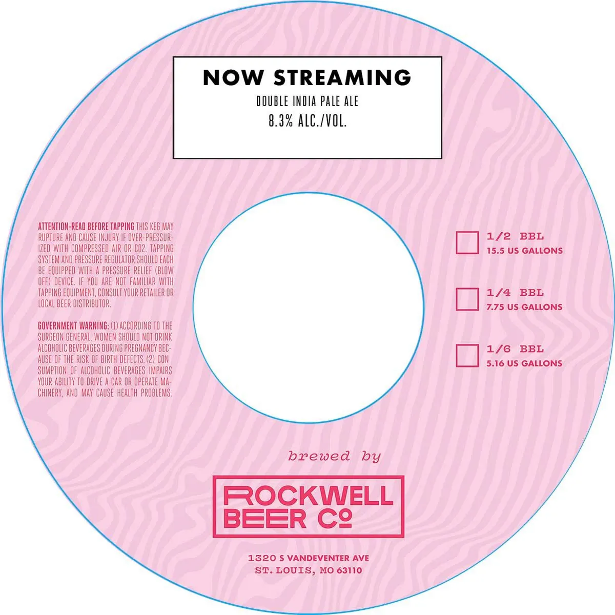 Now Streaming — full label as filed with TTB
