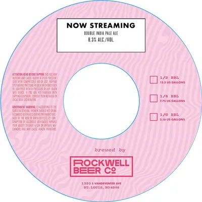 Now Streaming label