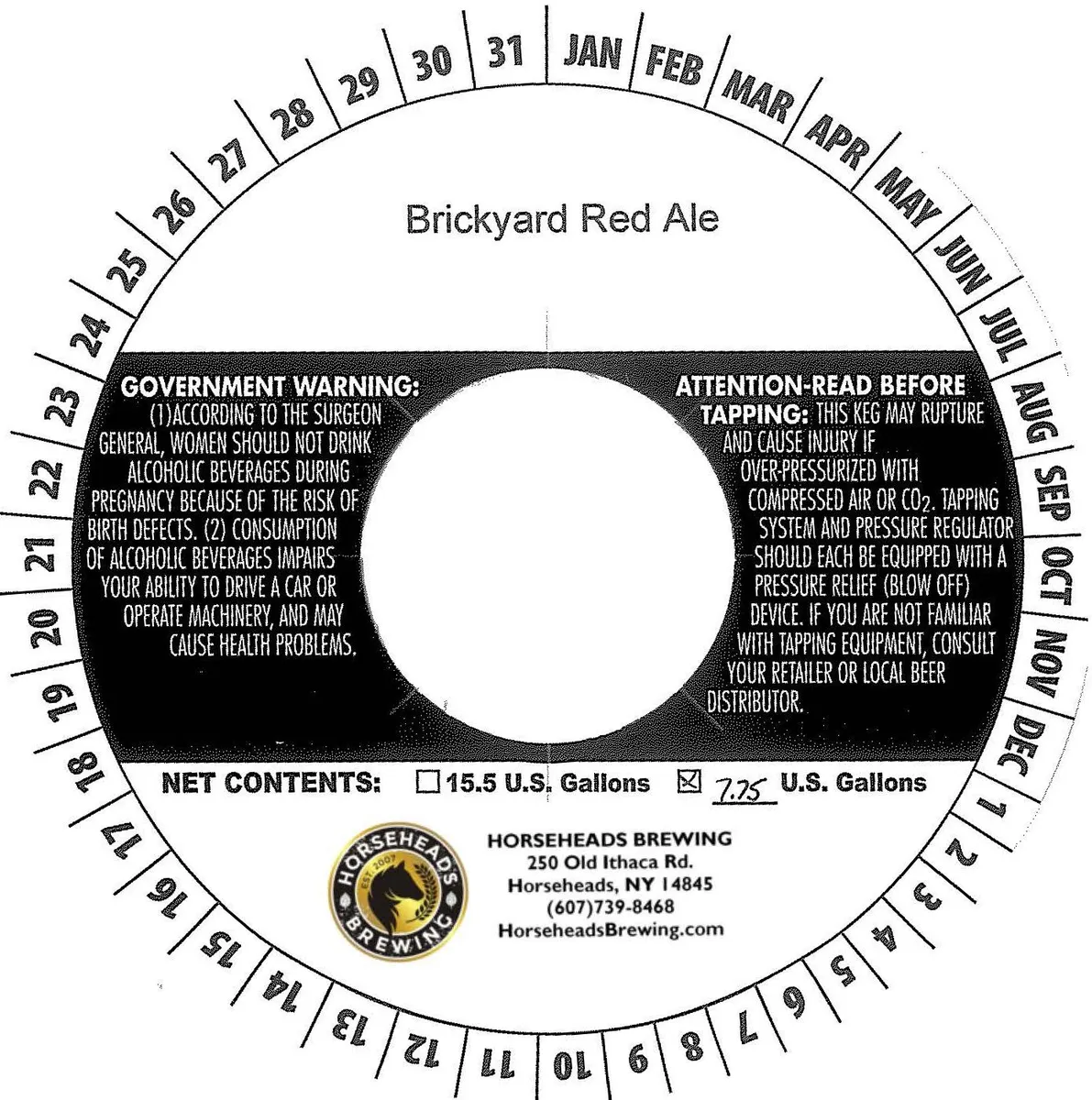 Brickyard Red Ale — full label as filed with TTB