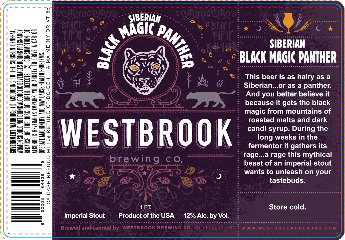 Siberian Black Magic Panther — full label as filed with TTB