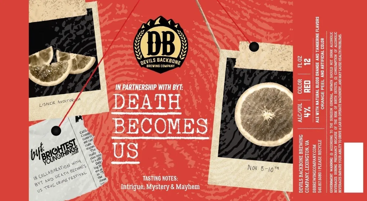 Death Becomes Us — full label as filed with TTB