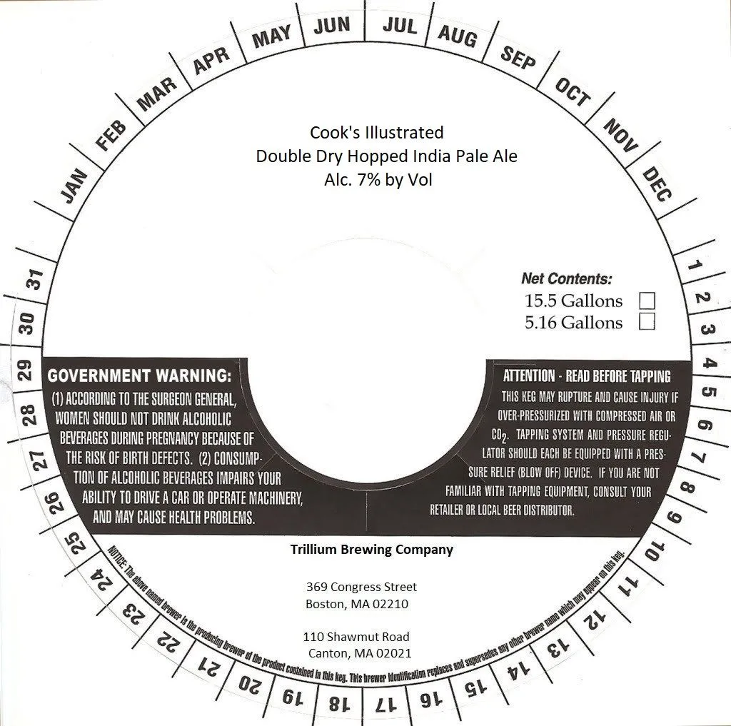 Cook's Illustrated — full label as filed with TTB