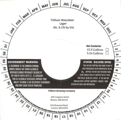Trillium Wiesnbier label