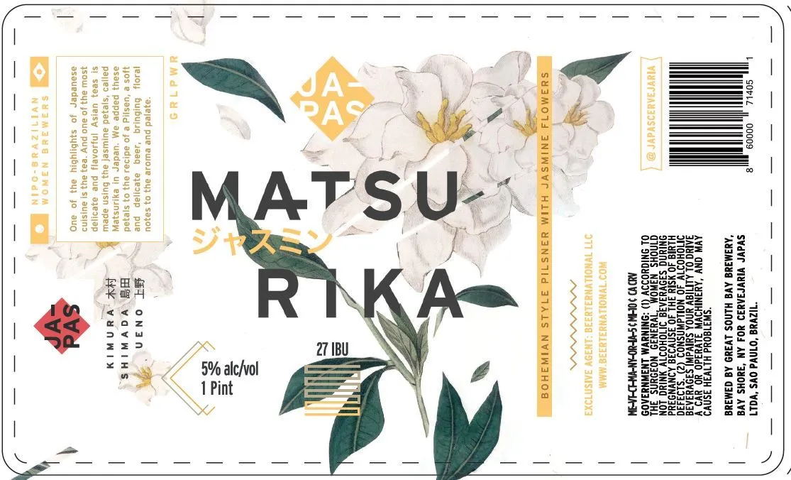 Matsurika — full label as filed with TTB