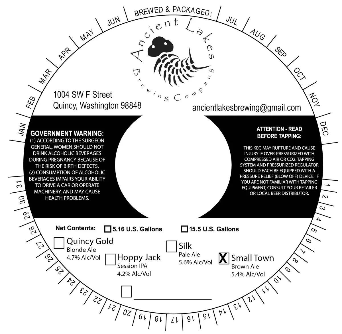 Small Town — full label as filed with TTB