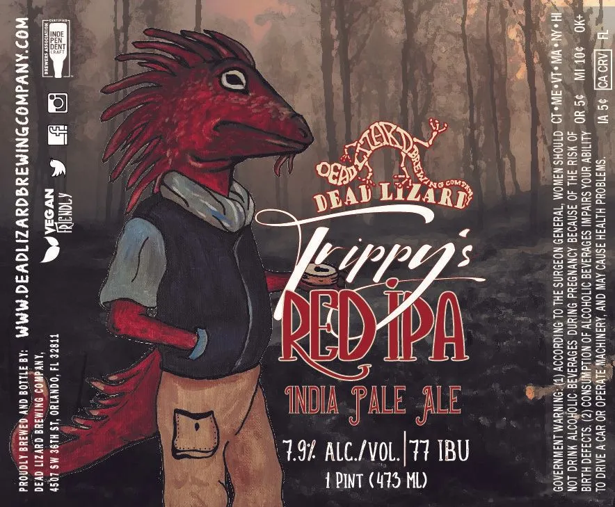 Trippy's Red IPA — full label as filed with TTB