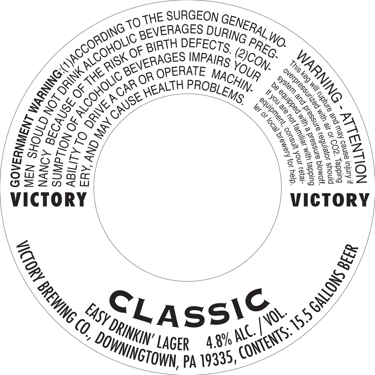 Classic — full label as filed with TTB