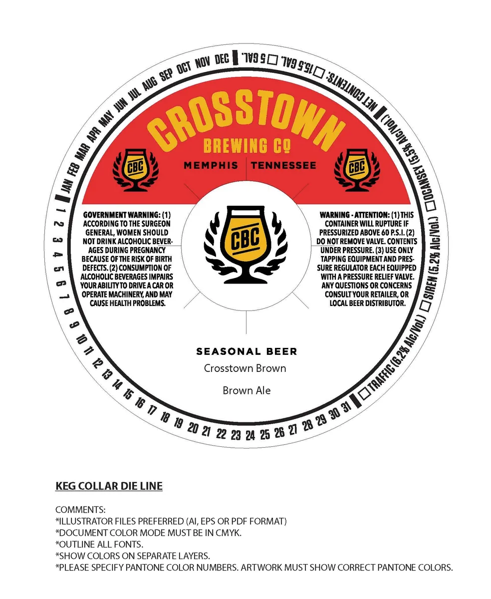 Crosstown Brown — full label as filed with TTB